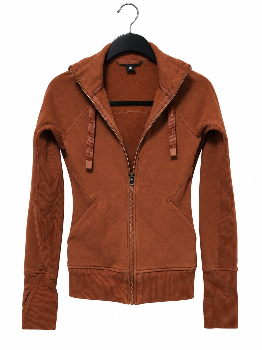 Athleta Triump Full Zip Hoodie XXS Rust Brown Cooper Fleece Jacket